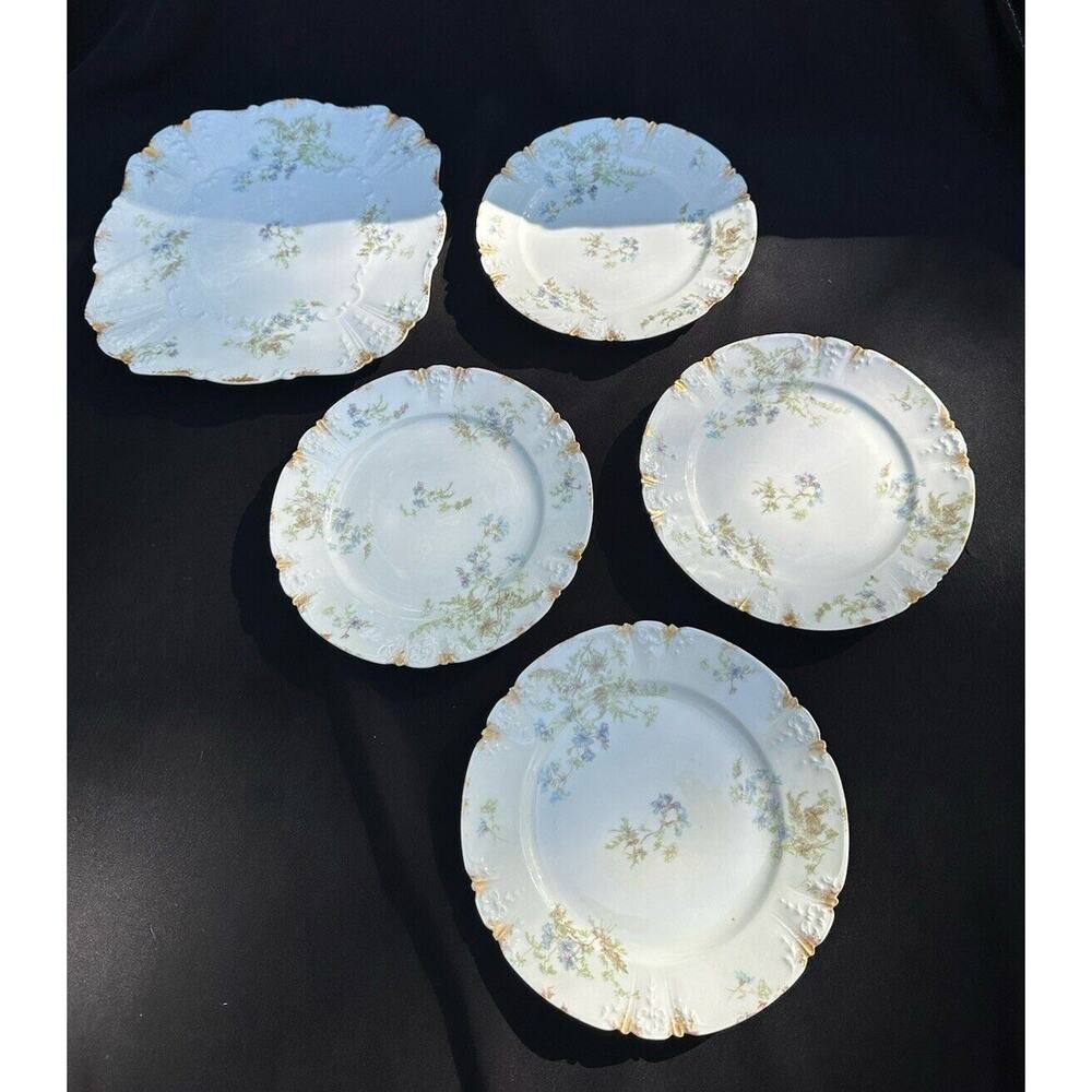 Antique Charles Field Haviland CFH GDM Limoges Plate Lot 1 -9.5” & 4- 7.5” -S69 - Picture 8 of 9